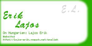 erik lajos business card